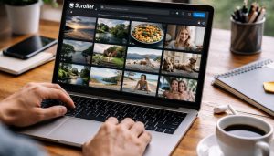 Navigation sur Scrolller en journée