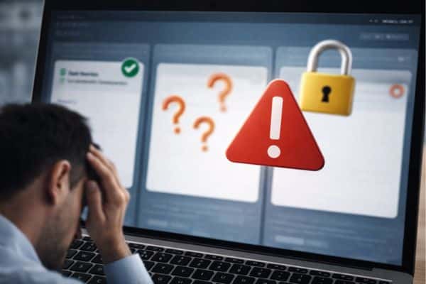 Alerte de sécurité sur l'ordinateur