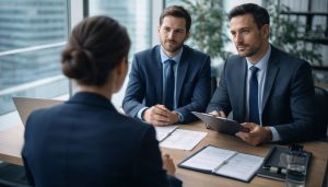 Entretien professionnel moderne dans un bureau
