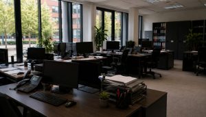 Bureau moderne et épuré en journée