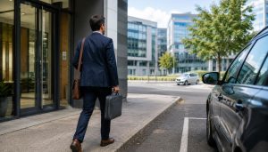 Homme d'affaires dans un environnement urbain