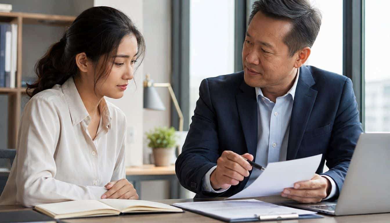 Entretien professionnel au bureau
