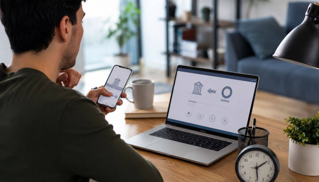Gestion bancaire au bureau à domicile