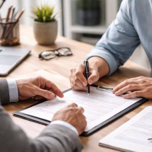 Réunion professionnelle dans un bureau moderne