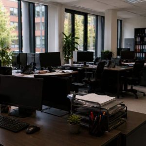 Bureau moderne et épuré en journée