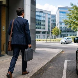 Homme d'affaires dans un environnement urbain