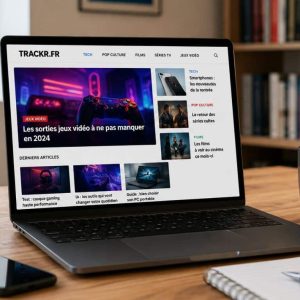 Bureau moderne et page web tech