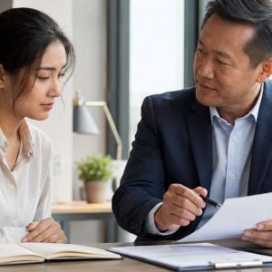 Entretien professionnel au bureau